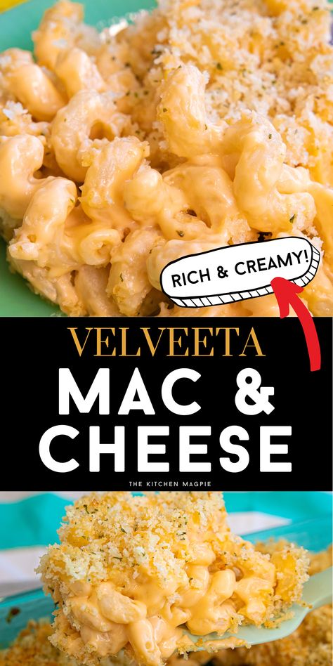 Velveeta Mac and Cheese Thick Mac And Cheese, Best Mac And Cheese Recipe Easy, Make Mac And Cheese, Mac And Cheese Recipe Soul Food, Velveeta Mac And Cheese, Pasta Casseroles, Velveeta Recipes, Mac And Cheese Pasta, Easy Mac N Cheese