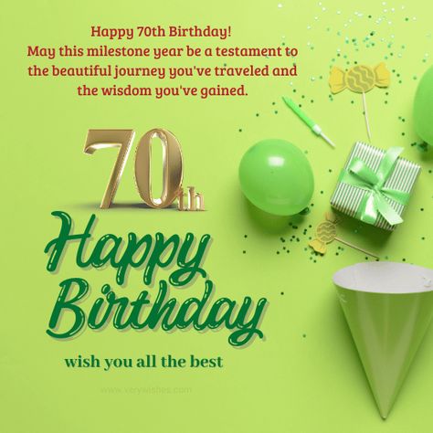 Happy 70th Birthday Wishes: Reaching the grand milestone of a 70th birthday is a momentous occasion that marks a lifetime of experiences, wisdom, and cherished memories. As we celebrate this remarkable journey, we honor not just the passing of time, but the richness of a life well-lived. A 70th birthday is an opportunity to reflect on the accomplishments, lessons, and joys that have shaped the celebrant into the remarkable person they are today. Also See: 195+ Happy 60th Birthday Wishes ... 70 Th Birthday Wishes, Funny 70th Birthday Quotes, Happy 70th Birthday Wishes, 70th Birthday Quotes, 70th Birthday Poems, 70th Birthday Wishes, 60th Birthday Wishes, Funny 70th Birthday, Happy Birthday Wishes For Him