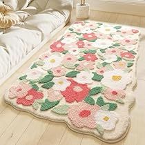 Irregular Rug, Tufting Rugs, Moss Rug, Candle Diy, Flowers Daisy, Bedroom Mats, Floral Carpet, Dopamine Decor, Dorm Inspo