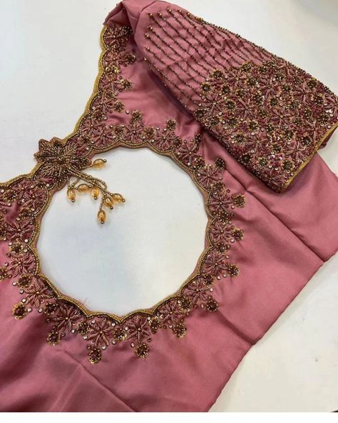 Dm@96404 90158 ## Designer Maggam Work Blouse ### Fabric Options: - Halfpattu - Raw Silk ### Dispatch Time: - Ready for dispatch in 3 days ### Pricing: - ₹2300(Unstitched) - ₹2850 (Stitched) ### Customization: - Available in various colors and sizes as per your preference Our designer maggam work blouse offers the perfect blend of traditional craftsmanship and contemporary style, ensuring you stand out at any event. Pink Blouse Designs For Saree Silk Aari Work, Maggam Work Blouse Designs Bridal Heavy, Pink Aari Work Blouse Designs, Bridal Blouse Designs Latest, Blouse Hand Work Designs, Wedding Blouse Designs Bridal Collection, Blouse Designs For Wedding, Neck Design Back, Wedding Blouse Design