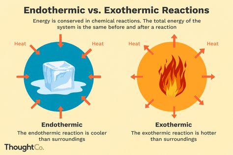 Find instructions for performing your own hot and cold chemistry experiments while learning about endothermic and exothermic chemical reactions. Physics Lessons, Chemistry Motivation, Endothermic And Exothermic, Academic Comeback, Exothermic Reaction, Factoring Polynomials, Chemistry Basics, Study Chemistry, Biology Facts