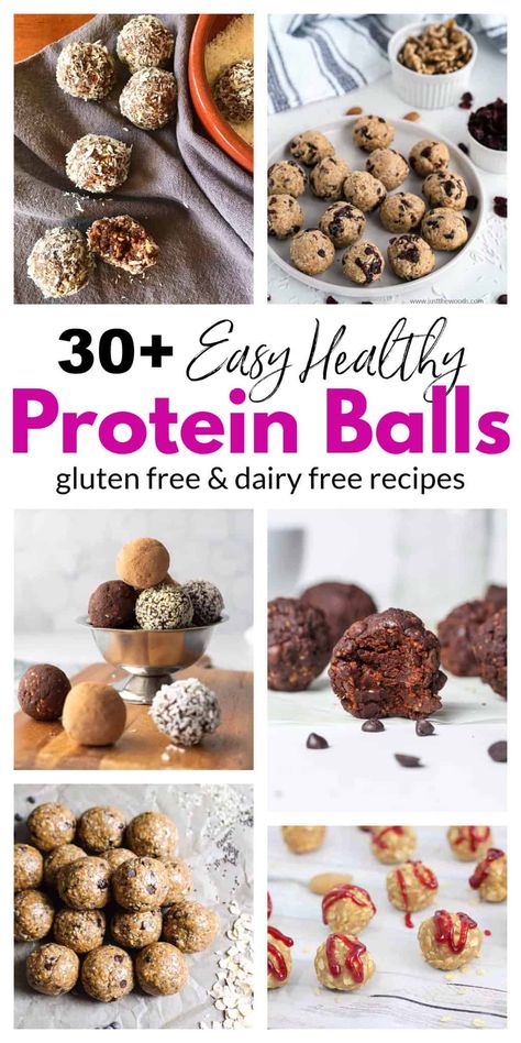 These easy healthy protein balls and energy bite recipes make the perfect snack. They are all easy to make with simple healthy ingredients. Making homemade snacks is a great way to make sure that you and your family are getting a simple healthy snack without any added unecessary ingredients that are often found in pre-packaged goods. Satisfy your sweet tooth with an added boost of protein with any of these protein ball recipes #easyhealthyproteinballs #proteinaballs #blissnballs #energybites Protein Snack Bites, Protein Ball Flavors, Snack With Protein, High Protein Bites Energy Balls, Protein Snack Prep, Simple Energy Balls, Healthy Snacks Baking, Yummy Protein Balls, Best Protein Balls Recipe