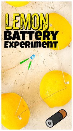 EASY Lemon Battery Experiment for Kids Lemon Electricity Science Project, Electric Science Project, Battery Science Experiment For Kids, Lemon Science Experiment, Chemical Energy Experiments For Kids, Lemon Experiment For Kids, Lemon Battery Science Project, Electric Circuit Projects Kids, Electricity Activities For Kids