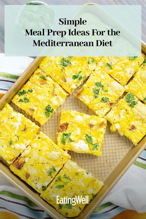 The Mediterranean diet is one of the healthiest eating patterns around, and it can be especially easy to follow with these recipes. You can meal-prep breakfast, lunch and dinner, and each of these dishes require no more than three steps to make. Having meals prepped in advance can make it easier to eat healthy and save time during busy weeks. Recipes like our Chickpea, Artichoke & Avocado Salad with Apple-Cider Dressing and Chicken Curry Cup of Noodles are simple, healthy and delicious Mediterranean Prep Meals, Mederteranian Diet Meal Prep, Easy Meal Prep Mediterranean Diet, No Prep Meal Prep, Mediterranean Food Prep, Mediterranean Healthy Meals, Medditeranean Lunch Recipes, Mediterranean Diet Breakfast On The Go, Mediterranean Easy Lunch Ideas