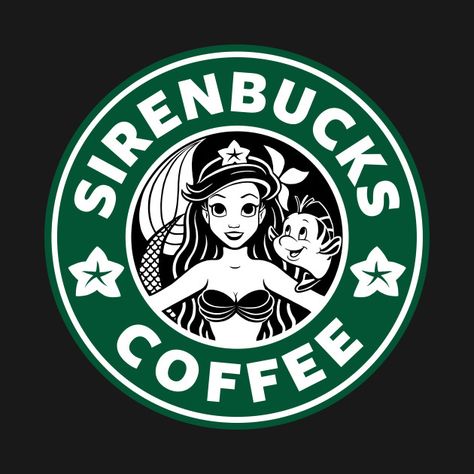 Check out this awesome 'Sirenbucks Coffee' design on @TeePublic! Starbucks T Shirt, Starbucks Shirt, Disney Starbucks, Images Disney, Starbucks Logo, Coffee Logo, Coffee Stickers, Hipster Outfits, Ariel The Little Mermaid