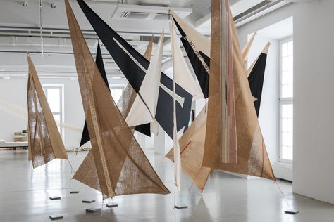 Bia Davouu, Sails. Artists Research, Contemporary Art Installation, Women Artists, Well Lights, Museum Of Contemporary Art, Exhibition Space, Display Design, Exhibition Design, Female Artists