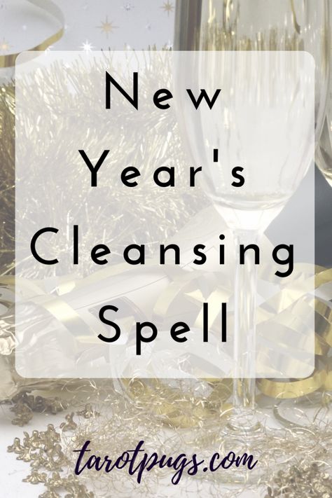 New Year's Cleansing Spell - Say goodbye to the old year and welcome the new year with a bit of witchcraft, magick and a spell to cleanse your home at the end of the year or beginning of the new year. New Year Sage Cleanse, Wicca New Year, New Year Simmer Pot Spell, Cleansing The Home, New Year’s Eve Witchcraft, New Years Ritual Ideas, New Year Cleansing Ritual, New Years Witch Ritual, New Years Witchcraft