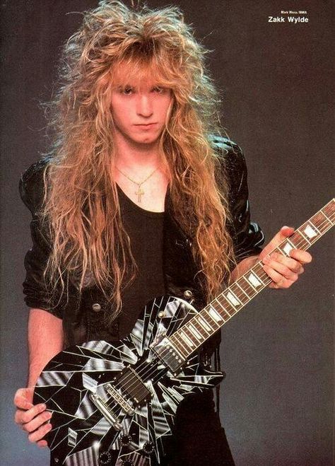 Young Zakk Wylde. 1988?? Zakk Wylde, Heavy Metal, Long Hair, A Woman, Guitar, Blonde, Hair, White