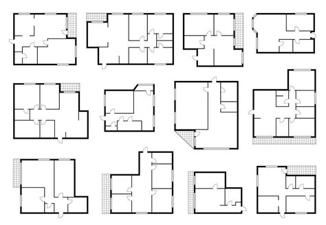 Apartment plan, house room floorplan or scheme Apartment Schemes Plan, Apartment Layout Bloxburg, Apartment Blueprints, Bubble Diagram, Apartment Plan, Plan Home, Blueprint Drawing, Architecture Blueprints, Residential Building Design