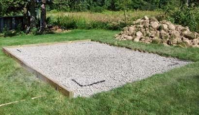 How to Prep Your Shed Site - The Shed Yard Concrete Pad, Dog Potty, The Shed, Crushed Stone, Landscaping Company, Garden Edging, Side Yard, Storage Shed, Stepping Stones