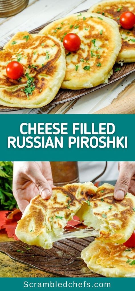 American Recipes Dinner, Russian Snacks, Piroshki Recipe, Russian Dishes, Eastern European Recipes, Stuffed Bread, Around The World Food, Easter Dinner Recipes, Ukrainian Recipes