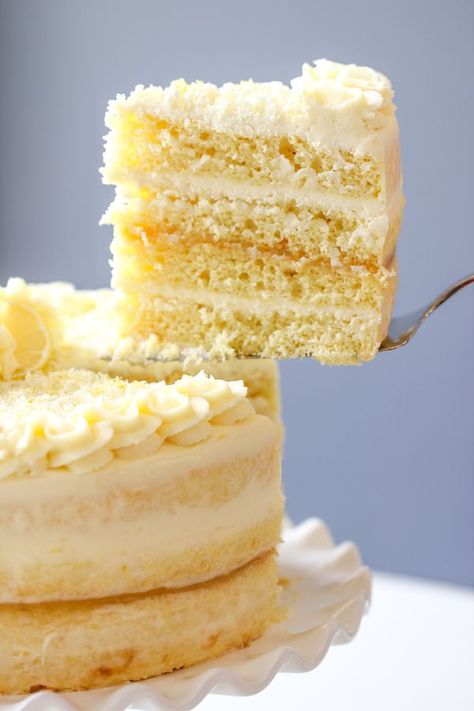 Limoncello Cake Homemade Lemon Cake, Lemon Velvet Cake, Limoncello Cake, Lemon Curd Cake, Vegan Lemon Cake, Lemon Cream Cheese Frosting, Lemon Curd Filling, Lemon Cake Recipe, Cream Cheese Frosting Recipe