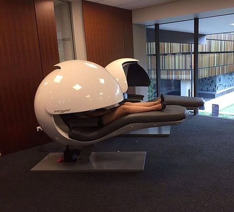 Napping pods, jealous? www.CorporateCare.com Meditation Space Architecture, Nap Pod, University Of Queensland, Phone Booth Office, Sleeping Pods, Cozy Office, Office Pods, Library Chair, Meditation Space