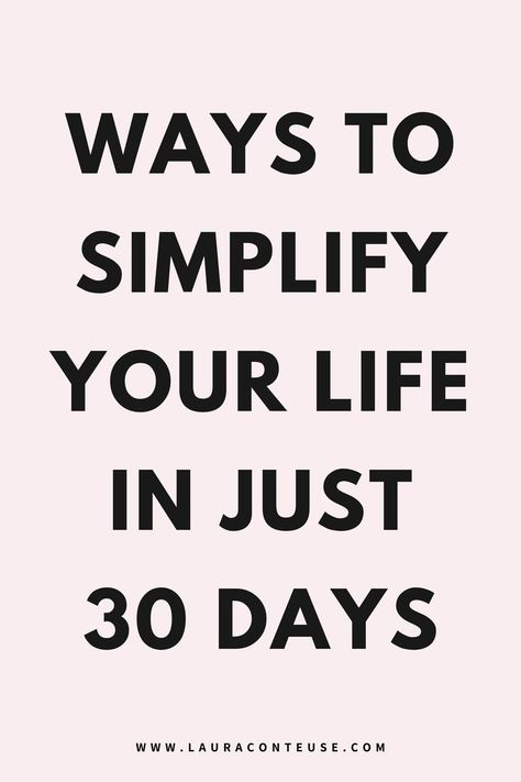 Minimalist Hacks Simple Living, How To Simplify Your Life, How To Become A Minimalist, 30 Day Challenge Ideas Fun, Monthly Challenge Ideas, 30 Day Challenge List, One Month Challenge, Mindfulness Challenge, Personal Growth Challenge