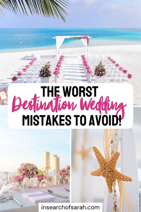 destination wedding mistakes Wedding Vacation Ideas, Destination Wedding Ceremony Ideas, Cruise Destination Wedding, Destination Wedding Simple, By The Beach Wedding, Cuba Wedding Ideas, Mexico Wedding Favor Ideas, Destination Wedding Hacks, 2023 Beach Wedding Dress