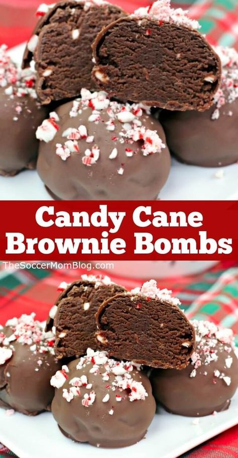 Peppermint Brownie, Dessert Holiday, Brownie Truffles, Peppermint Brownies, Christmas Baking Recipes, Christmas Candy Recipes, Christmas Food Desserts, Sweet Snacks Recipes, Fudge Brownies