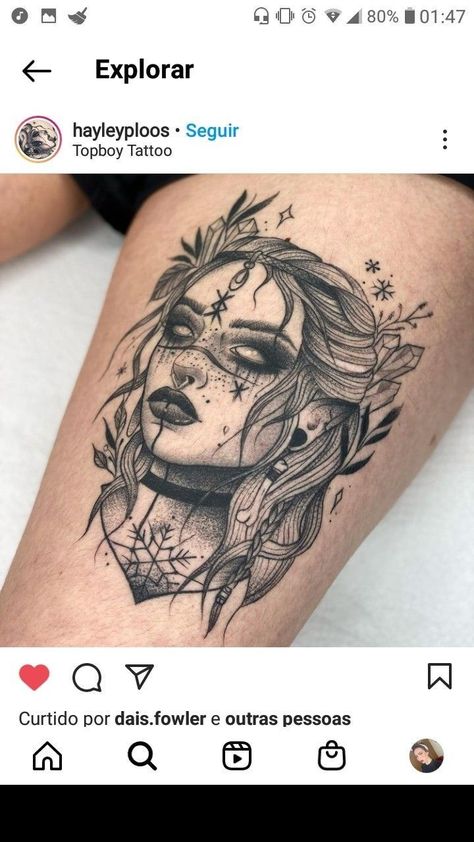 Elf Tattoo, Space Tattoo Sleeve, Backpiece Tattoo, Catrina Tattoo, Mom Tattoo Designs, Wicked Tattoos, Witch Tattoo, Goddess Tattoo, Nordic Tattoo