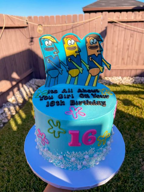 Spongebob 16th Birthday, Birthday Spongebob, Spongebob Birthday Cake, Funny Cakes, 16th Birthday Cake, Cake Funny, Spongebob Cake, Spongebob Birthday Party, Spongebob Party