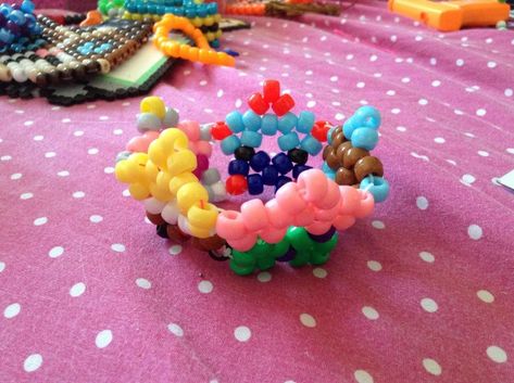 Spongebob Kandi, Kandi Jewelry, Kandi Cuff Patterns, Pony Bead Projects, Kandi Inspo, Diy Kandi Bracelets, Pony Bead Crafts, Diy Kandi, Kandi Ideas