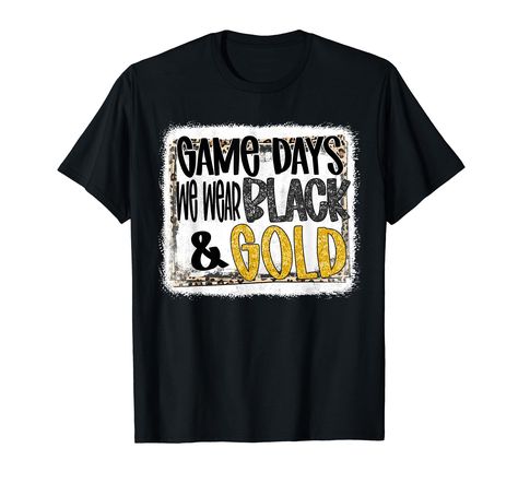 PRICES MAY VARY. On Gameday Football We Wear Black And Gold School Spirit shirt. Great outfit for school, teachers students, kids, boy, girl or anyone who love play football, basketball, baseball, volleyball or any school sports. The perfect for your child on sports day Design "Gameday Football Shirt" is a great present for the fan football, football cheerleader, football lover, football player, football mom, receivers, and coaches who love football team, football season, game day football Light Funny School, Funny Football Shirts, Black And Gold Shirt, Cute Teacher Outfits, Football Game Outfit, Football Cheerleaders, School Spirit Shirts, Spirit Shirts, Teacher Outfit