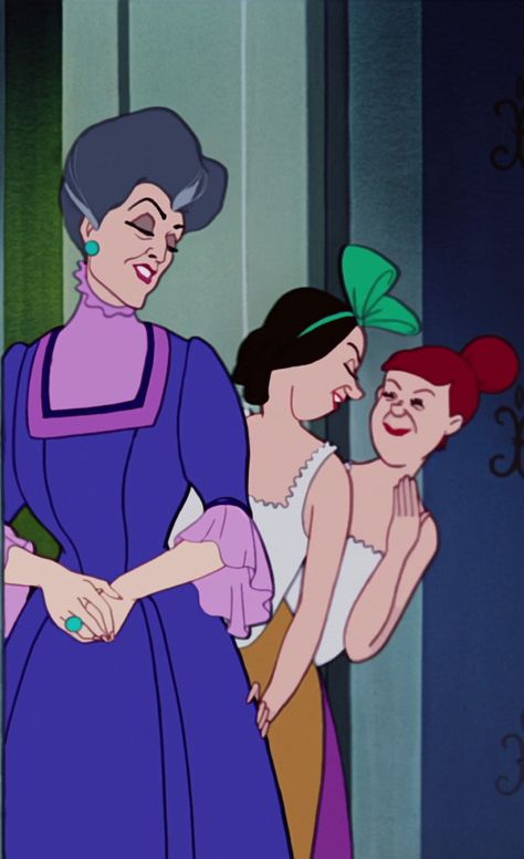 Lady Tremaine, Drizella, and Anastasia Cinderella Movie 1950, Evil Step Sisters, Drizella And Anastasia, Concept Art Disney, Cinderella's Sister, Anastasia And Drizella, Cinderella 1950, Lady Tremaine, Animation Disney