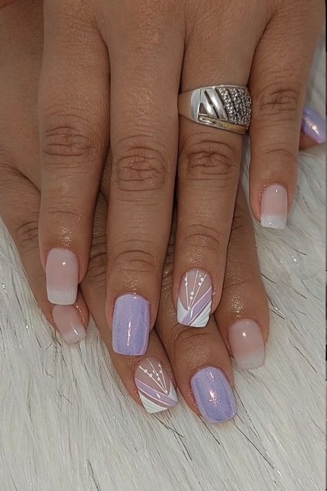 Shellac Toes, Toenail Art Designs, Light Purple Nails, Toenail Art, Purple Nail Designs, Short Square Nails, Short Square Acrylic Nails, Toes Designs, Purple Design