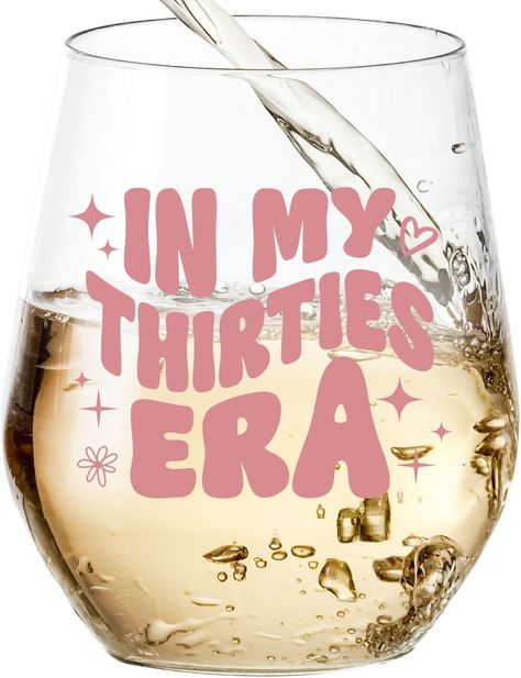 Amazon.com | 30th Birthday Gifts For Women Friends - In My 30s Era Wine Glass | In My Thirties Birthday Decorations | 30 Year Old Gifts For Her, Women, Sister, Mom, Daughter, Best Friend | Wine Tumbler - 15 Oz: Wine Glasses 30th Birthday Women, 30th Birthday Gifts For Women, 30th Birthday Ideas For Women, In My 30s, My 30s, Daughter Best Friend, Thirty Birthday, Women Friends, Woman Wine