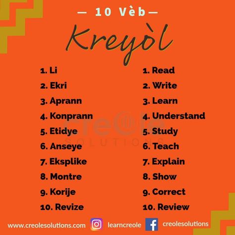 Learn Haitian Creole, Creole Language Haitian, Creole French, Creole Words, Haiti History, Funny Riddles With Answers, French Creole, Haitian Creole, Speaking In Tongues