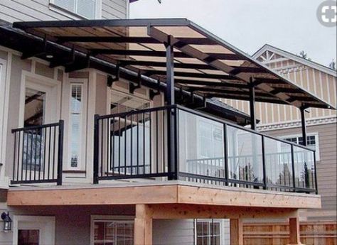 Deck Cover, Patio Railing, Budget Remodel, Balcony Railing Design, Pole Barn House Plans, Balcony Railing, Glass Railing, Exterior Remodel, Diy Deck