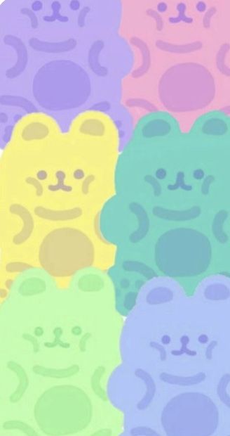 Gummy Bear Wallpaper, Kawaii Wallpaper Iphone, Kawaii Gummy Bear, Cute Patterns, Cute Cute, Gummy Bear, Bear Wallpaper, Kawaii Wallpaper, Wallpaper Wallpaper