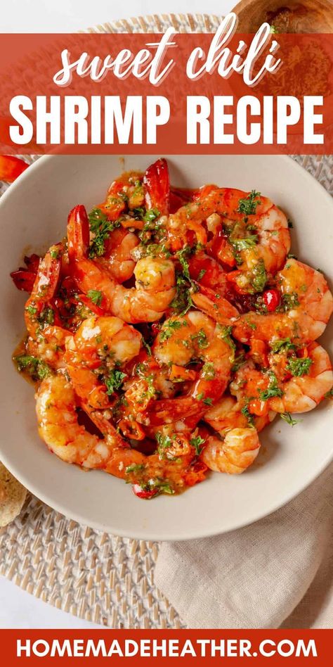 Sweet Chili Shrimp Recipe Sweet Chili Grilled Shrimp, Asian Sweet Chili Sauce Recipes, Sweet Chili Fish, Spicy Chili Crisp Shrimp, Thai Sweet Chili Sauce Shrimp, Shrimp In Sweet Chili Sauce, Sweet Chili Shrimp And Broccoli, Sweet Thai Chili Shrimp Tacos, Shrimp Chili Sauce