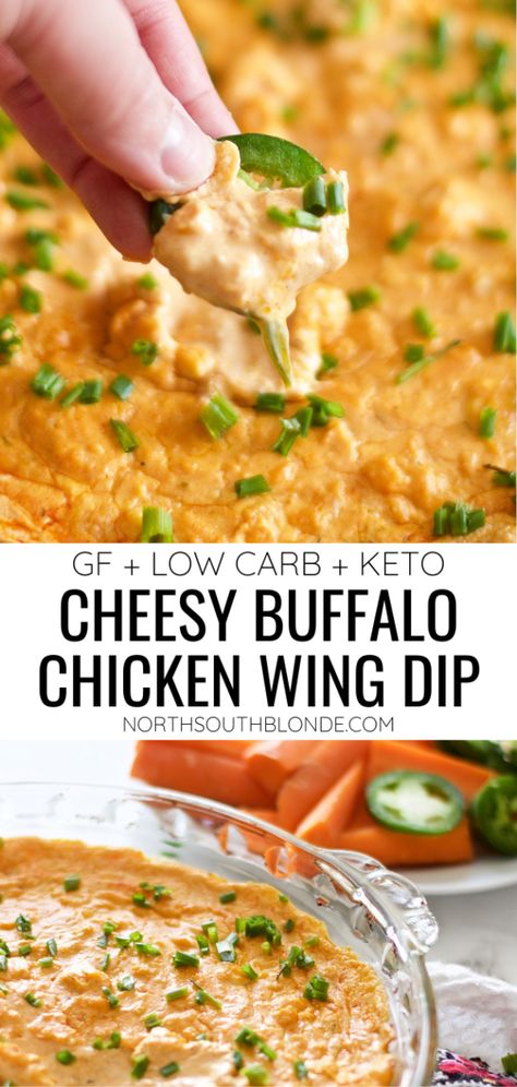 Keto Buffalo Chicken Dip, Best Buffalo Chicken Dip, Buffalo Chicken Wing Dip, Wing Dip, Friends Recipe, Gluten Free Dips, Chicken Wing Dip, Keto Favorites, Keto Buffalo Chicken