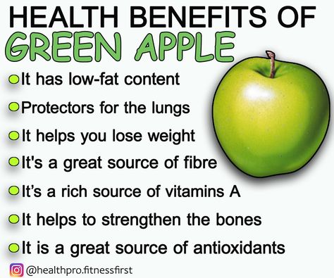 Health benefits of green apple Green Apple Benefits Health, Benefits Of Green Apples, Green Apple Benefits, Benefits Of Apples, Apple Benefits, Fruit Health Benefits, Nutrition Chart, Food For Digestion, Green Eating