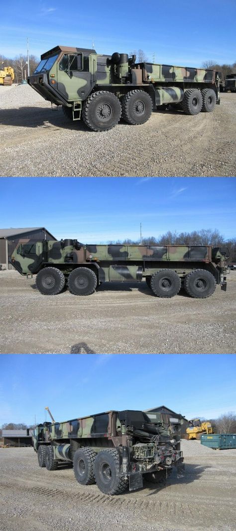 1984 Oshkosh M977 8×8 Military Hemtt Crane Truck flat bed Off/on Road Army Vehicles Trucks, Tank Concept, Oshkosh Truck, Detroit Motors, Crane Truck, Custom Truck Beds, Army Usa, Military Hardware, Army Truck