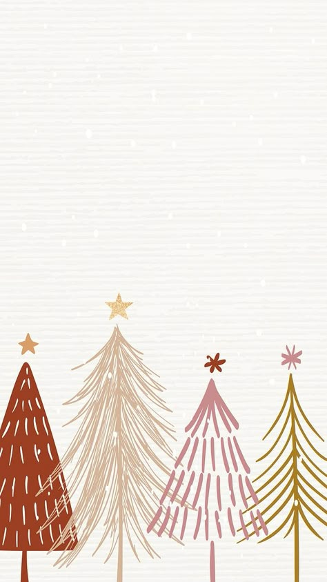 Cream Christmas mobile wallpaper, aesthetic winter doodle | free image by rawpixel.com / Busbus Wallpaper Aesthetic Winter, Mobile Wallpaper Aesthetic, Pink Christmas Iphone Wallpaper, Christmas Wallpaper Iphone, Christmas Mobile, Christmas Background Iphone, December Wallpaper, Christmas Tree Wallpaper, Christmas Backgrounds