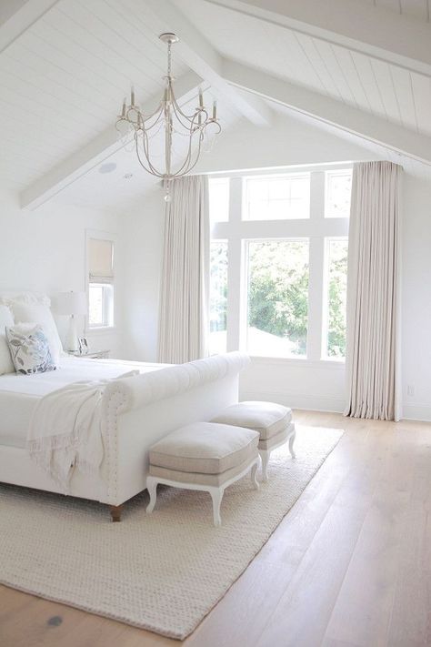 These are some of the best colors to paint your master bedroom to create a relaxing, calm space that you'll love retiring to at the end of the day. French Country Bedrooms, White Bed, Bright Homes, Bedroom Paint Colors, Poster Designs, White Rooms, Bedroom Paint, White Furniture, White Bedroom