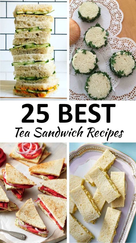 Party Sandwiches Recipes, Tea Party Sandwiches Recipes, Resep Sandwich, Cucumber Tea Sandwiches, Tea Sandwich, Tea Party Sandwiches, Tea Sandwiches Recipes, Easy Teas, English Tea Party