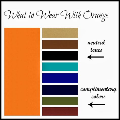 My New Favorite Outfit: What to Wear With Orange What To Wear With Orange, Wardrobe Color Guide, Orange Clothes, Neon Prom Dresses, Colour Combinations Fashion, Color Combos Outfit, Estilo Hippy, Color Combinations For Clothes, Orange Outfit