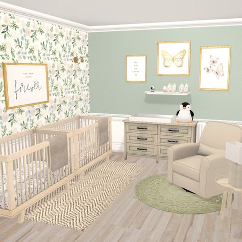 Double the sweetness for the cutest duo…🍃 This design radiates tranquility and peace and it is so light and airy! 🌼⁠ ⁠ Take a look at the Hudson 3-in-1 Convertible Cribs from @babyletto… 😊⁠ With their sophisticated lines and natural look, the cribs are the epitome of modern simplicity.⁠ ⁠ You can see the whole room in the linkinbio on our profile page and find the Hudson convertible crib in our beds category. 😉⁠ . ⁠ .⁠ .⁠ .⁠ .⁠ .⁠ .⁠ .⁠ .⁠ #nursery #babyroom #nurserydecor #floralnursery #nurs... Two Crib Nursery, Twin Nursery Set Up, Twin Nursery Layout, Twin Nursery Boy And Girl, Gender Neutral Twin Nursery, Twin Nursery Ideas, Twin Girl Nursery, Twin Babies Nursery, Twin Nursery Gender Neutral