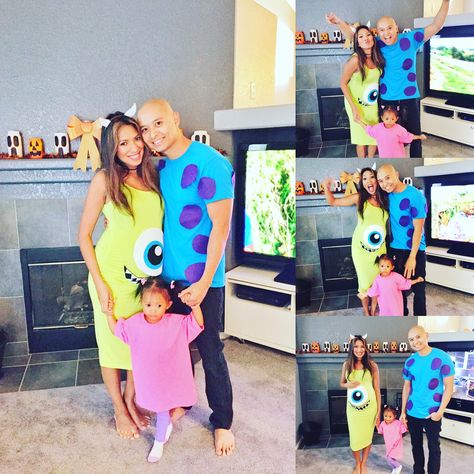 Boo Monsters Inc Costume, Monsters Inc Halloween Costumes, Monsters Inc Costume, Monsters Inc Halloween, Boo Halloween Costume, Family Themed Halloween Costumes, Boo Costume, Halloween Costumes Diy Couples