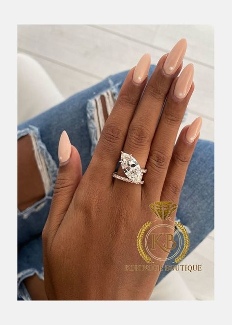 6 carat unique marquise cut Moissanite diamond solitaire Engagement\Bridal\propose\anniversary Ring with 18k\14k\10k White\Yellow\Rose Gold by KohinoorBoutique on Etsy Ring Images, Floating Diamond Ring, Marquise Cut Diamond Ring, Fresh Aesthetic, Moissanite Halo Ring, Marquise Diamond Ring, Engagement Ornaments, Marquise Ring, Pave Band