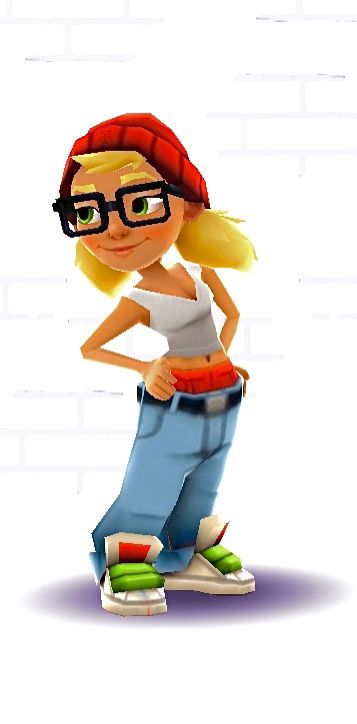 Girl From Subway Surfers, Tricky Subway Surfers Cosplay, Trixy Subway Surfers Outfit, Subway Suffer Costumes, Trixy And Jake Subway Surfers Costume, Subway Surfer Character, Triky Subway Surfers, Trixy Subway Surfers Halloween Costume, Tricky Halloween Costumes