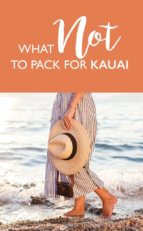 Visiting Kauai soon? Here is a packing list of 5 things you don't need to take. #worktravelrepeat #kauai #packinglist Pack For Kauai, Kapaa Kauai, Hawaii Packing, Kauai Vacation, Hawaii Outfits, Packing Clothes, Kauai Hawaii, Hawaii Vacation, What To Pack