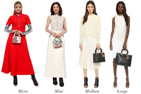 The Ultimate Bag Guide: The Christian Dior Lady Dior Bag Size Comparison Lady Dior Bag Outfit, Dior Bag Outfit, Dior Lady Dior Bag, Diorissimo Bag, Dior Outfit, Christian Dior Bag, Dior And I, Unique Handbags, Bag Guide