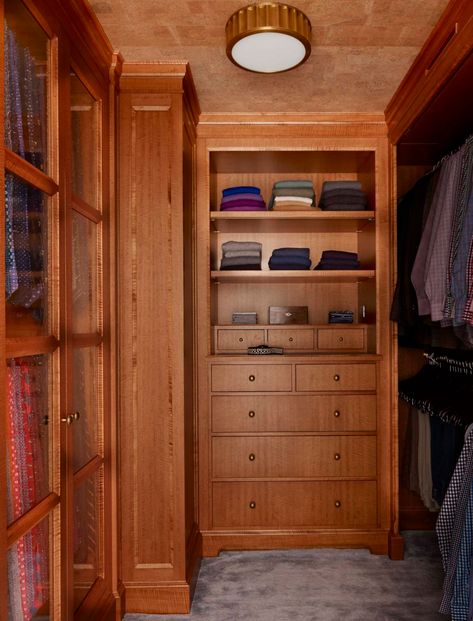 John B. Murray Architect Primary Closet, Materials Board, Clever Closet, Material Samples, His Closet, Built In Dresser, Closet Laundry, Wooden Closet, John B