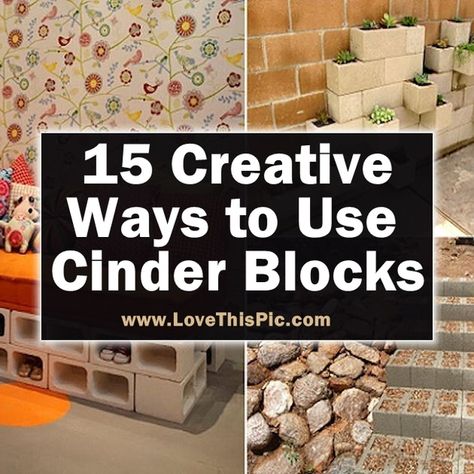 We’ve rounded up a list of cinder block projects for inside and out — but the best part? Most don’t even require tricky techniques or tools! They just require a little creative thinking. Cinder Block Kitchen, Bbq Station, Recycled Garden Planters, Cinder Block Garden, Cinder Blocks, Concrete Countertop, Small Vegetable Gardens, Stone Landscaping, Garden Stairs