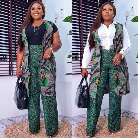 Kimono Kitenge Designs, Kimono And Trousers Outfit, Ankara Kimono Jacket And Trouser, Kimono And Palazzo Outfit, Kimono Fashion Ankara, Kimono Jacket And Trouser, Ankara Kimono Outfit, Kimono Ankara Styles, Ankara Kimonos