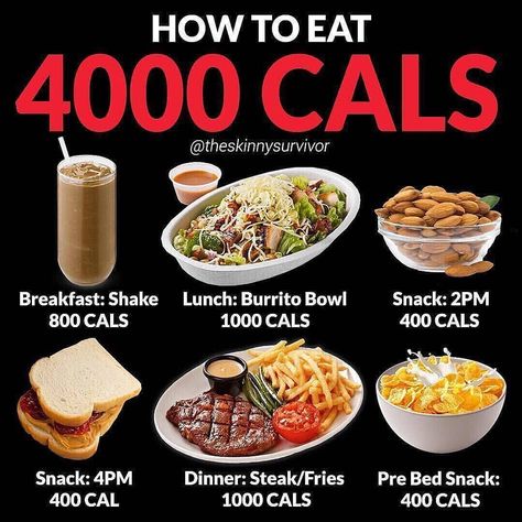 4000 Calories, Bulking Meals, Healthy Weight Gain Foods, Food To Gain Muscle, Weight Gain Diet, Best Diet Foods, Weight Gain Meals, Calorie Meal Plan, Healthy Weight Gain