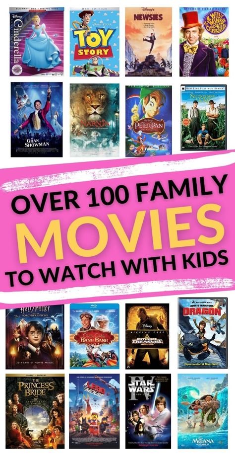 Movie Marathon with Kids: Over 100 Movies for Families. Over 100 movies ideas for families to watch together and enjoy for a fun movie marathon night. Family Movies To Watch For Kids, Disney Family Movie Night Ideas, Good Kids Movies, Movies You Must Watch List, 2000s Kids Movies, Kids Movies To Watch, Kids Movie Night Ideas, Mother Daughter Movie Night, Mother Daughter Movies