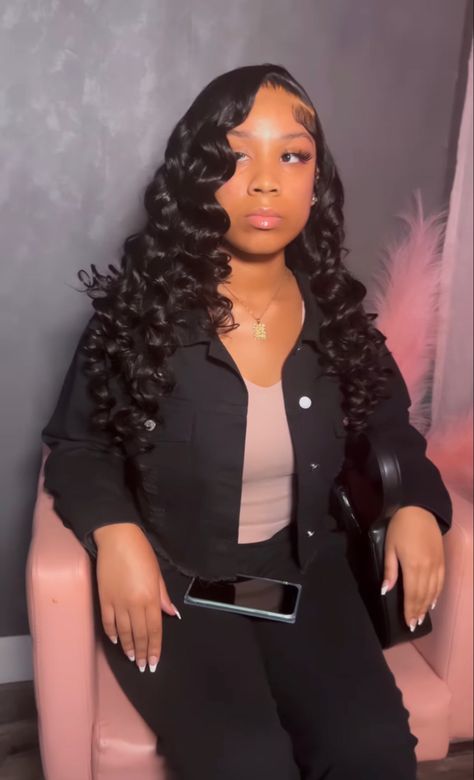 Black Curls, Frontal Wig Hairstyles, Sew In Hairstyles, Curly Weave Hairstyles, Birthday Hairstyles, Quick Weave Hairstyles, Protective Hairstyles Braids, Pretty Braided Hairstyles, Girls Hairstyles Braids